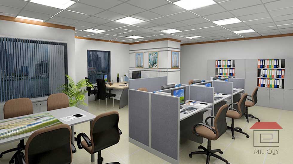 Mẫu thiết kế văn phòng không gian mở